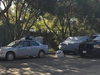 Police checked a car that had expired tags.