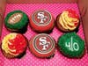 Super Bowl-themed cupcakes sold by Danville's Smallcakes: Cupcakery and Creamery.