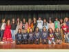 Dublin High speakers and performers onstage at Dublin Elementary.