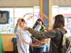 Families engage in activities at the resource fair.