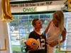 Chase Miller and mom Kristen Miller at his Green Bay Packers-themed birthday party.