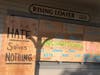 Pleasanton businesses boarded up their windows and left messages for the public.