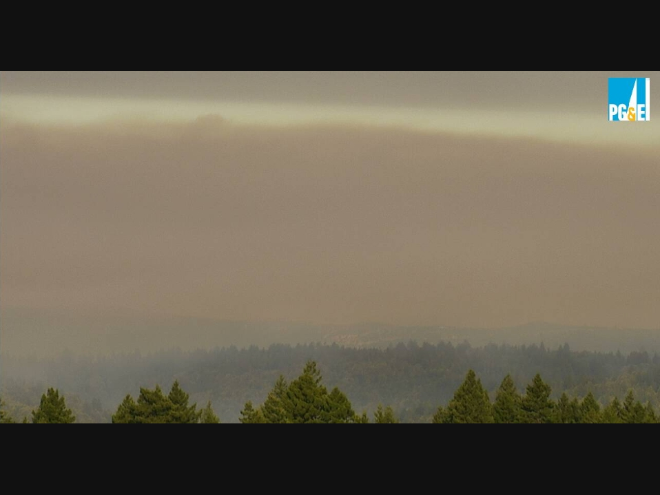 Smoke from the CZU August Lightning Complex Fire, as seen from Bonny Doon in Santa Cruz County.