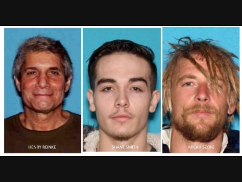 From left to right: Henry Reinke, 70, Shane Smith, 21, and Micah Szoke, 37.