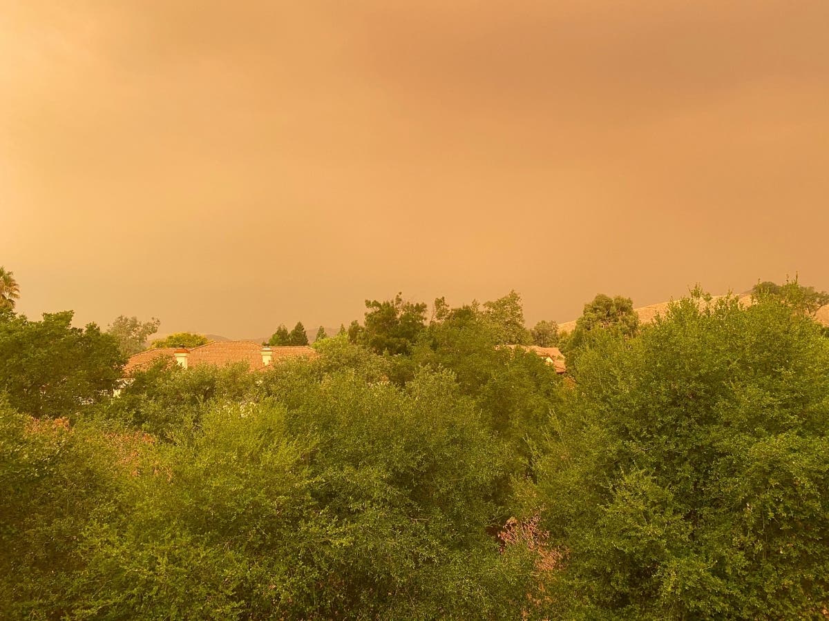 Apocalyptic orange skies can be seen across the Bay Area.