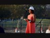 A speaker at the groundbreaking ceremony for Emerald High School.