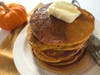Maple-sweetened pumpkin spice pancakes are a dreamy treat in cool-weather months.