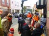Parents and their children, dressed in costumes, collected candy from businesses in historic Manassas Saturday on Halloween.