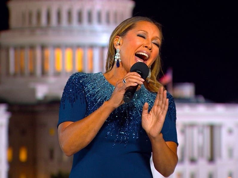 In this screengrab, Vanessa Williams performs onstage for the 40th Anniversary of “A Capitol Fourth” on PBS on July 04, 2020 in Washington, D.C. Williams will host the pre-recorded edition of "A Capitol Fourth" in 2021.