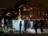 The Alaska Center, the Alaska affiliate of the League of Conservation Voters, projected a video showing the effects of climate change onto a 9,000-pound ice sculpture on Saturday at Diamond Teague Park along the Anacostia River in D.C.