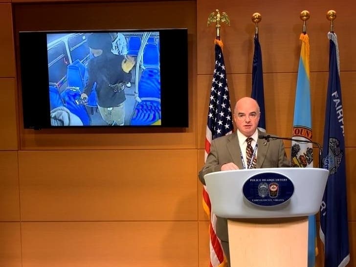 At a Friday news conference, Fairfax County Police Maj. Ed O'Carroll describes new video released to the public showing suspects in the fatal shooting of Nelson Alexander Sr., 73, of Falls Church on Oct. 20.