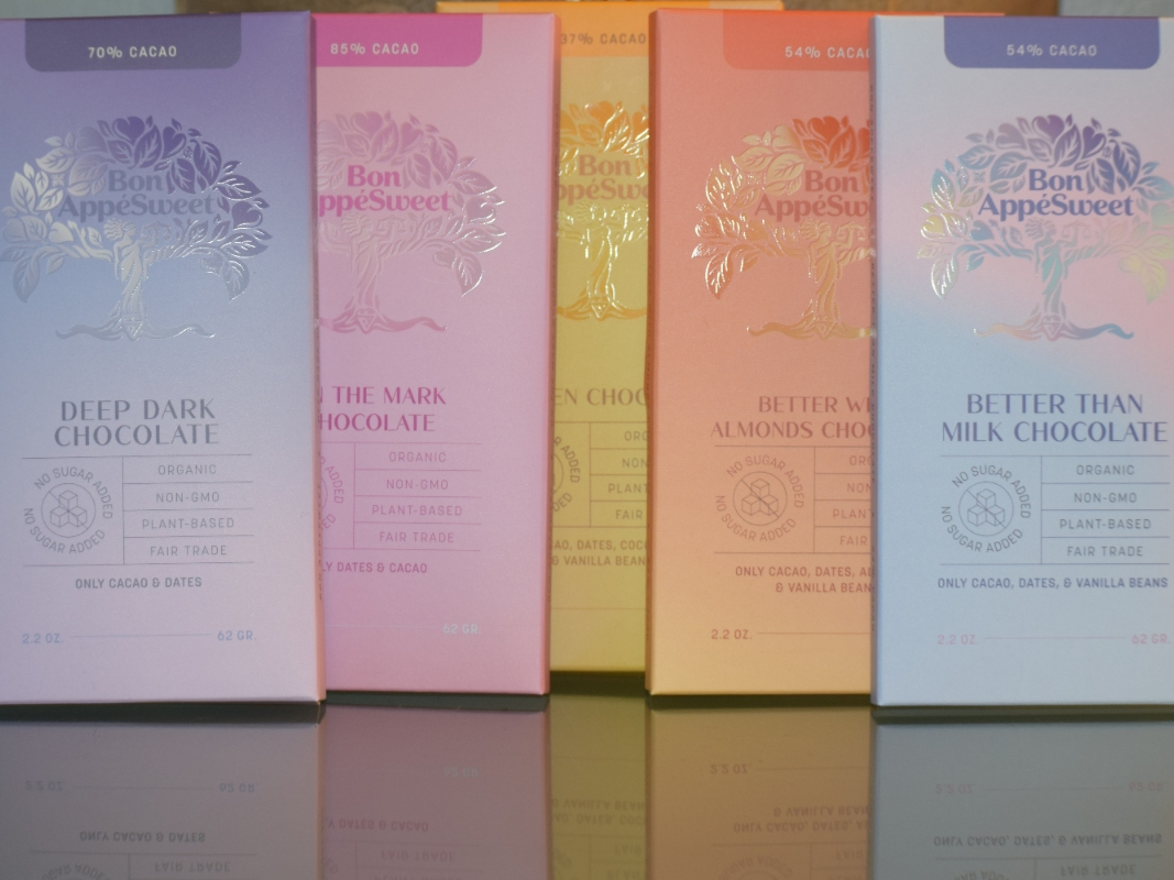 Along with the Warrior Bar, Thereasa Black, a Navy veteran and owner of Bon AppéSweet, sells other chocolate bars, including Deep Dark Chocolate, Better Than Milk Chocolate, Golden Chocolate, Sea Salted Almond and Better With Almonds.