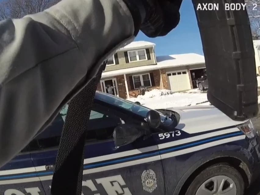 The Fairfax County Police Department released body-worn camera footage Wednesday showing a Jan. 4 incident where a county police officer shot and injured a man outside his Chantilly home in early January.