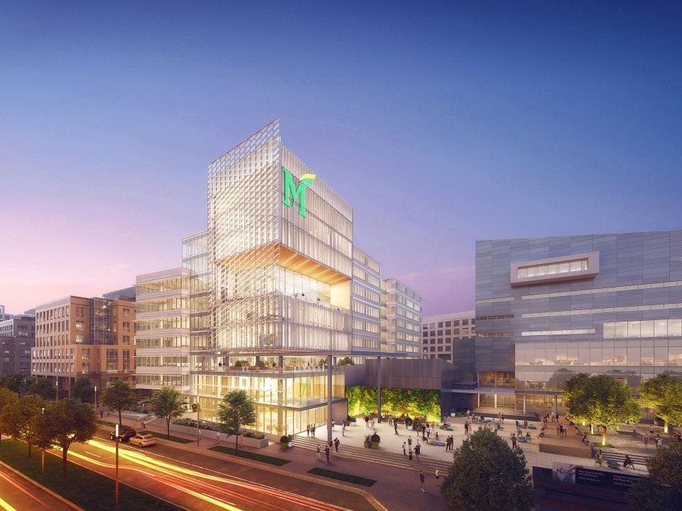 The groundbreaking ceremony for the $242.8 million expansion project at George Mason University's Arlington campus, Fuse at Mason Square, will take place on Wednesday, April 6.