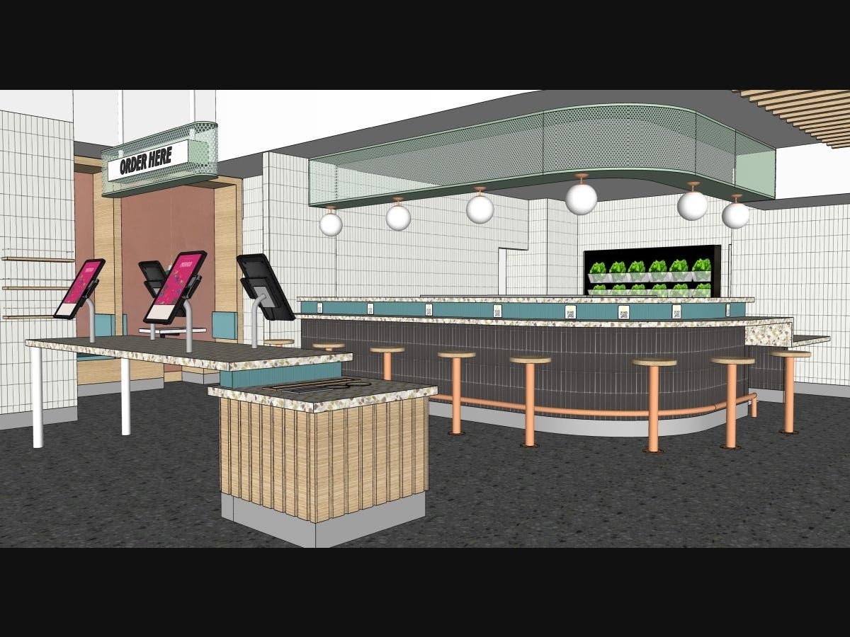 This rendering shows the layout and design of the new Chopt coming to Ballston in June.