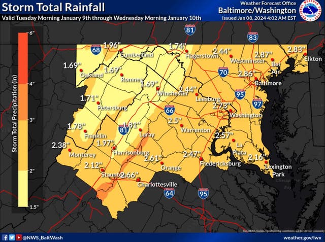 MD Weather: Heavy Rains, 55 MPH Winds In Tuesday's Forecast | Bethesda ...