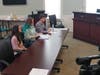 Students act as lobbyists and concerned citizens in a mock committee hearing at Senator Curan's Youth Advisory Council