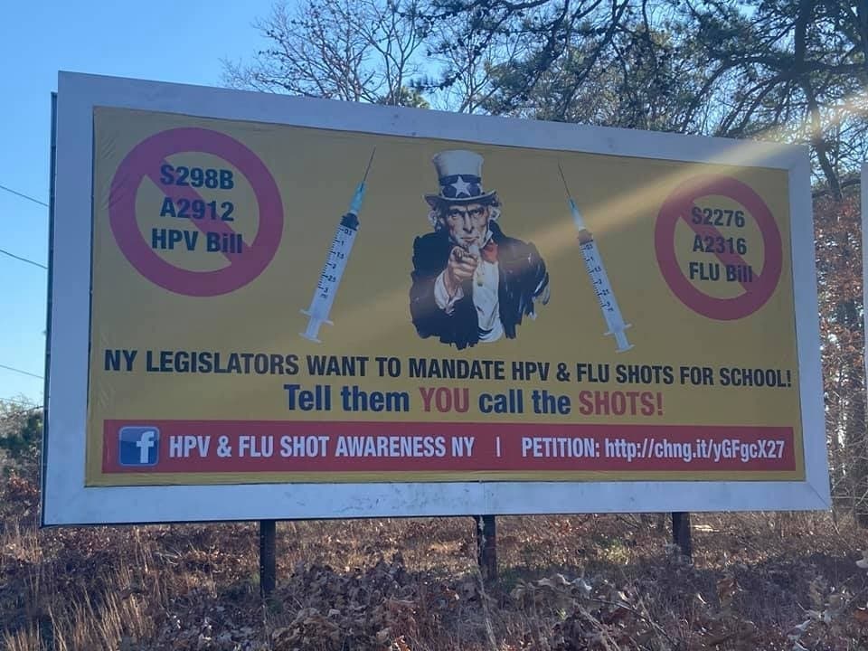 Billboard in Suffolk off exit 63, LIE.