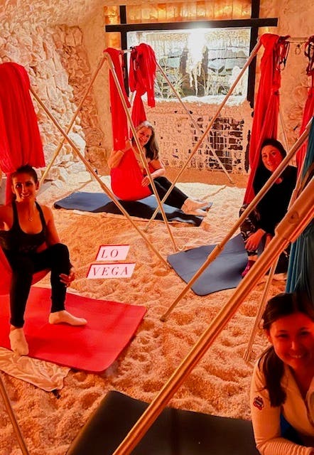 Restorative Aerial Fusion Class in a Salt Cave