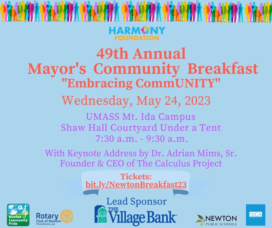 May 24 | 49th Annual Theodore D. Mann Newton Mayor's Community Breakfast |  Newton, MA Patch