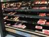 Walmart had the hardest hit meat section of the four grocery stores that Patch toured late Tuesday morning. 
