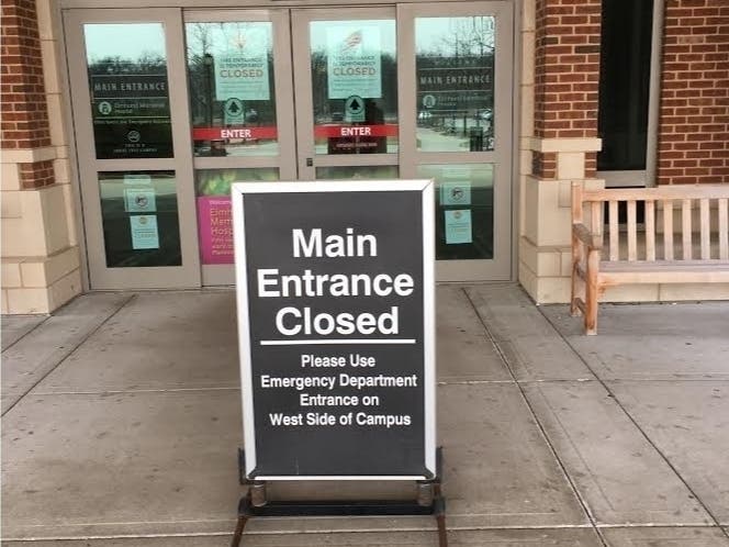 Elmhurst Hospital has closed its main entrance, routing guests through limited areas to protect patients and staff from the coronavirus. 