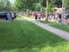 A family watches the Black Lives Matter march from their house on Brainard Avenue on Wednesday. 