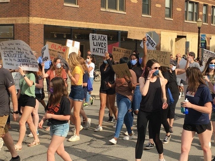 Participants in La Grange's first Black Lives Matter protest marched nearly 2½ miles last week. 