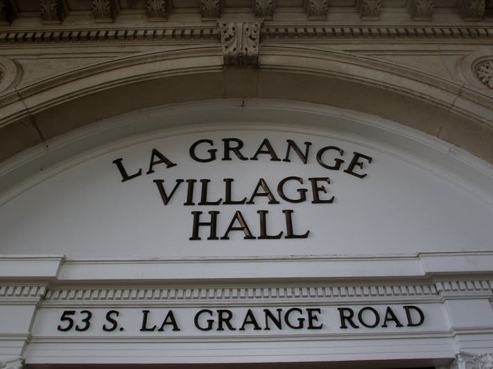 Kristen Gale, wife of La Grange Trustee Lou Gale, denounced the business community at the Village Board's meeting Monday. 