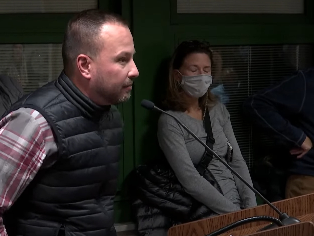 Rob Cruz, a board member for Oak Lawn High School District 229, spoke to the Lyons Township High School board last week. 