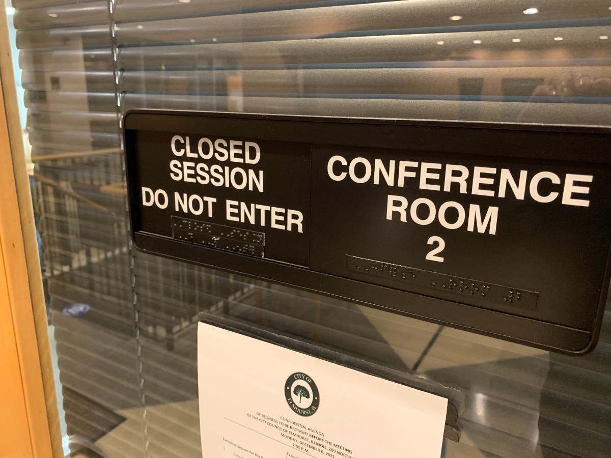 The Elmhurst City Council met a dozen times in closed session in the last year. Aldermen spent 19 percent of their time together behind closed doors. 