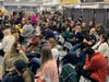 The cafeteria at Hinsdale South High School was full Thursday night for the meeting of the Hinsdale High School District 86 board. Many called for the firing of Superintendent Tammy Prentiss and opposed the mask mandate. 