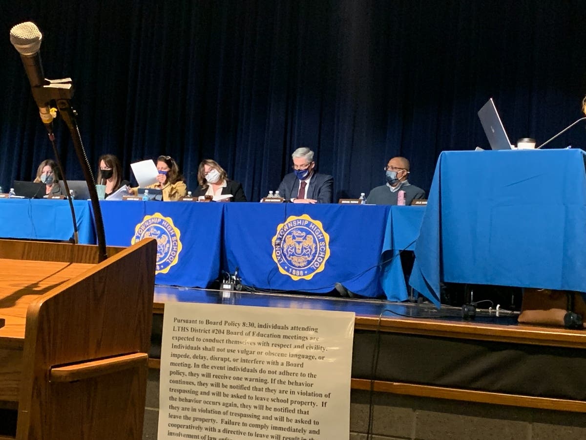 The Lyons Township High School board voted unanimously Tuesday for ending the mask mandate as of next Monday.