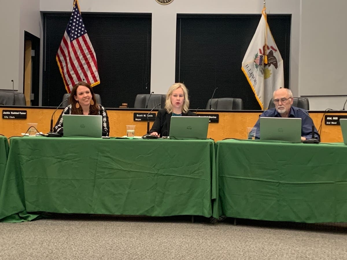 Aldermen Emily Bastedo, Dannee Polomsky and Mark Mulliner (from left) unanimously voted against a proposed downtown condo complex Monday. They are members of the City Council's Development, Planning and Zoning Committee. 