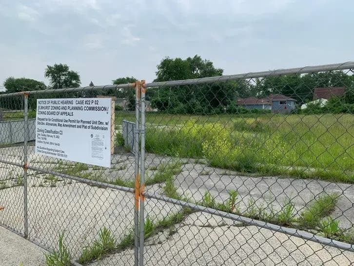 A developer wants to build 30 townhomes on vacant land at 240 W. Lake St. in Elmhurst.