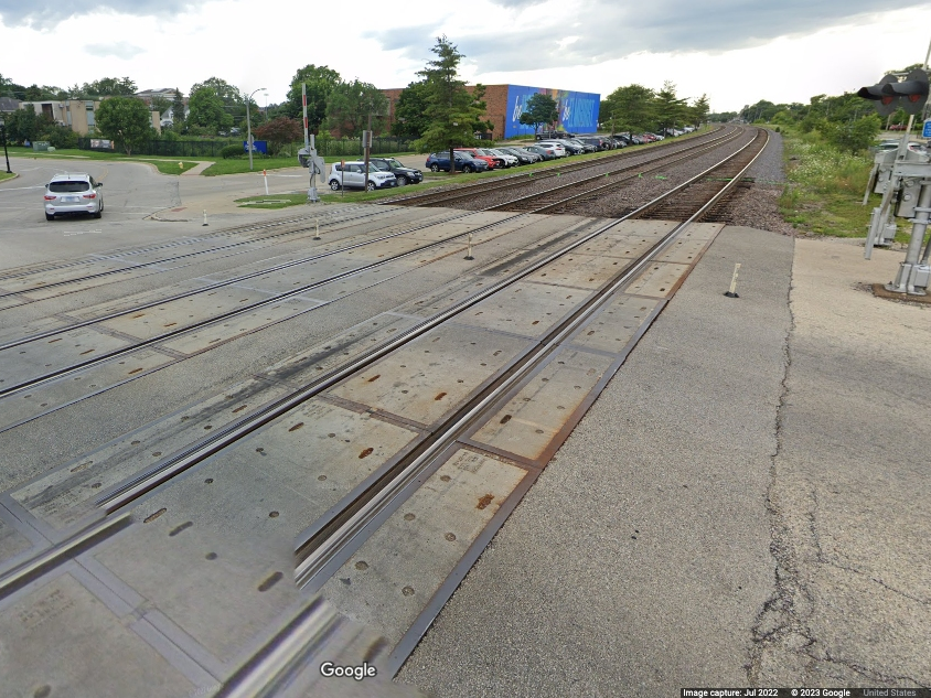 A driver who got stuck on railroad tracks crossing Maple Avenue in Elmhurst was arrested on a DUI charge, police said. 