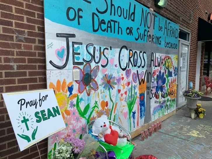 A memorial was set up outside Fontano's Subs, 9 S. Lincoln St., in late July following the death of 14-year-old Hinsdale resident Sean Patrick Richards, who died after a car struck him outside the restaurant. 