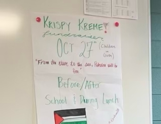 A flyer for a donut fundraiser is under investigation at Hinsdale Central High School. 