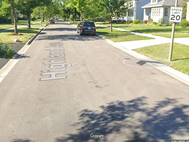 A suspicious man was seen near a house about 12:30 p.m. Sunday in the 300 block of North Highland Avenue, Elmhurst police said.