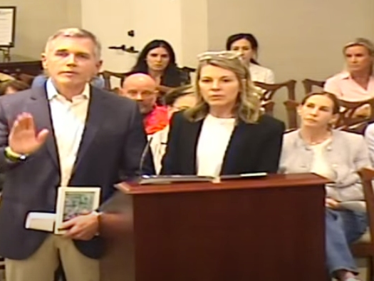 Hinsdale residents Brian and Kristine Richards on Tuesday address the Village Board about the tragic death of their son and ask for the closure of Fuller's Car Wash. 