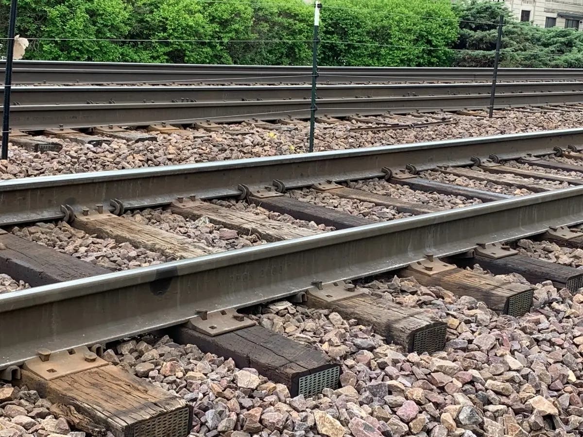 A train struck a car about 5:45 p.m. Friday at Haven Road, Elmhurst police said. No one was reported injured. 