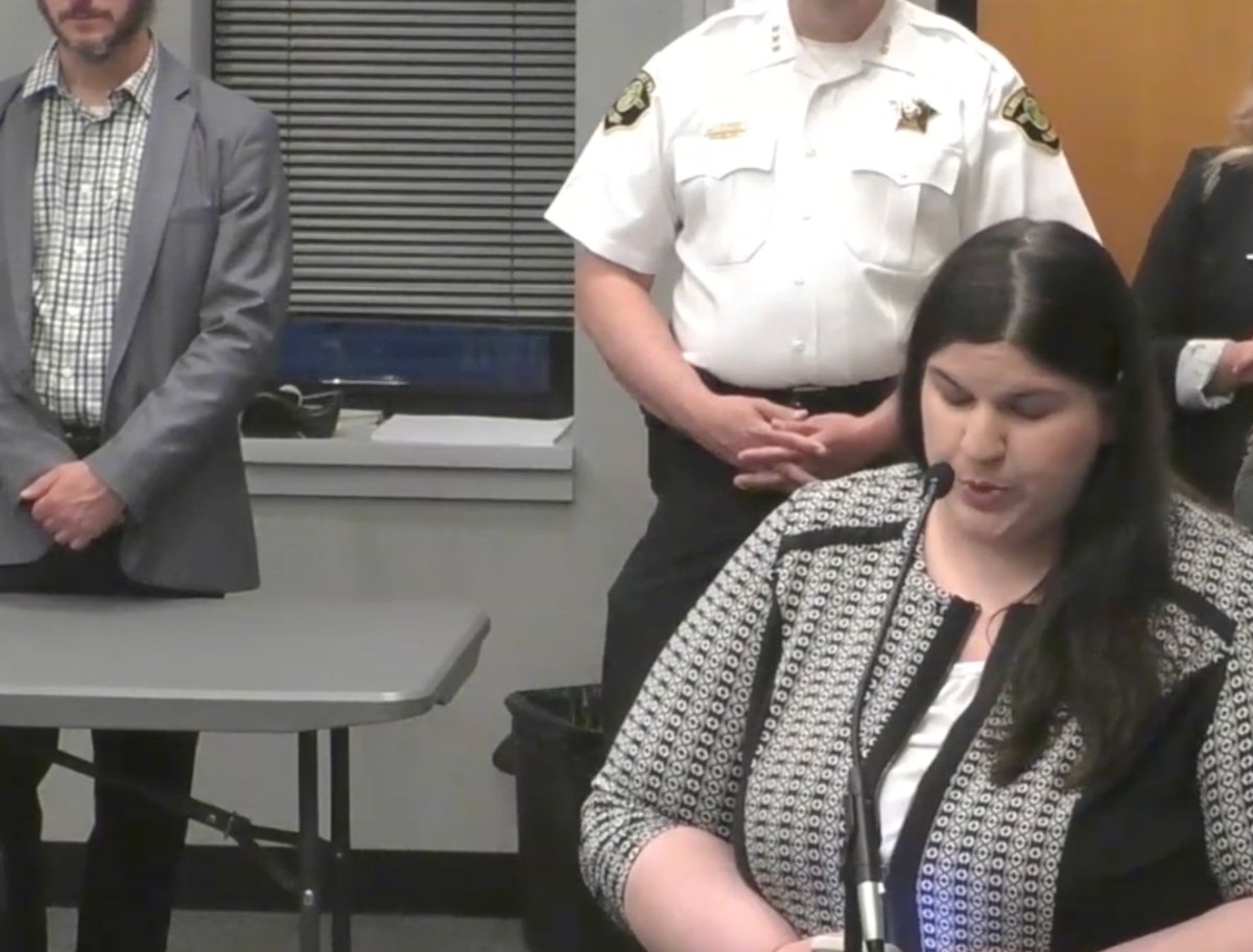 Elmhurst resident Ami ElShareif was among those who spoke at Monday's City Council urging the city to adopt a Gaza ceasefire resolution. 