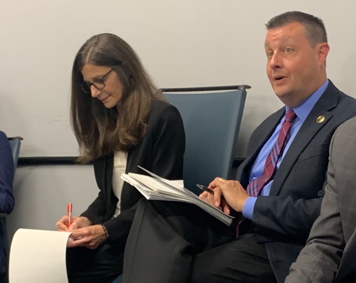 Elmhurst Police Chief Michael McLean speaks Monday about the problems with the city's 34-year-old police station building. 