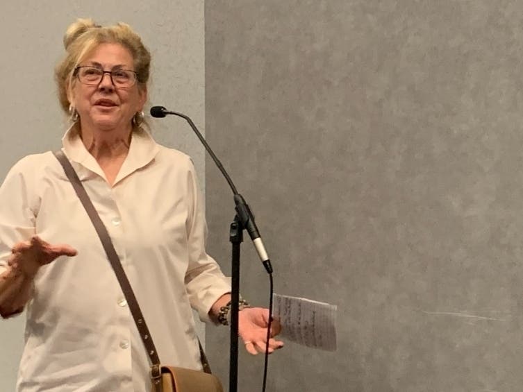 Elmhurst resident Cathy O'Neill tells the City Council on Monday that the latest effort to demolish a historic home "poked the bear" of preservationists. 