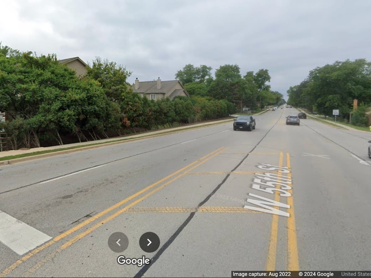 Clarendon Hills' proposed tax increment financing district generally would run along the north and south sides of 55th Street. 