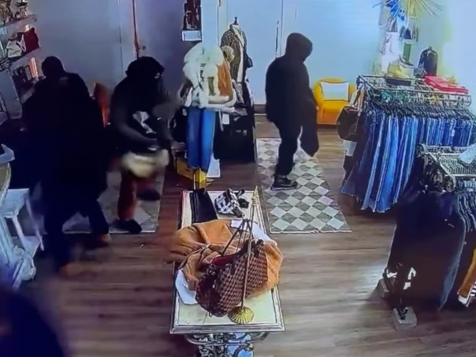 Seven men broke into Kelsey's resale boutique, 51 S. Washington St., early Tuesday morning. Police released video of the burglary and chase Wednesday. 