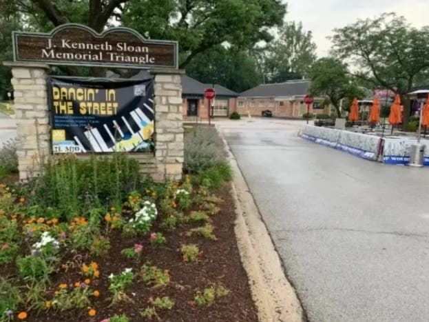 In response to a public records request, Clarendon Hills said it would keep confidential the results of a survey on a proposed downtown plaza, where the Sloan Memorial Triangle now is. The village subsequently said it would do so later. 