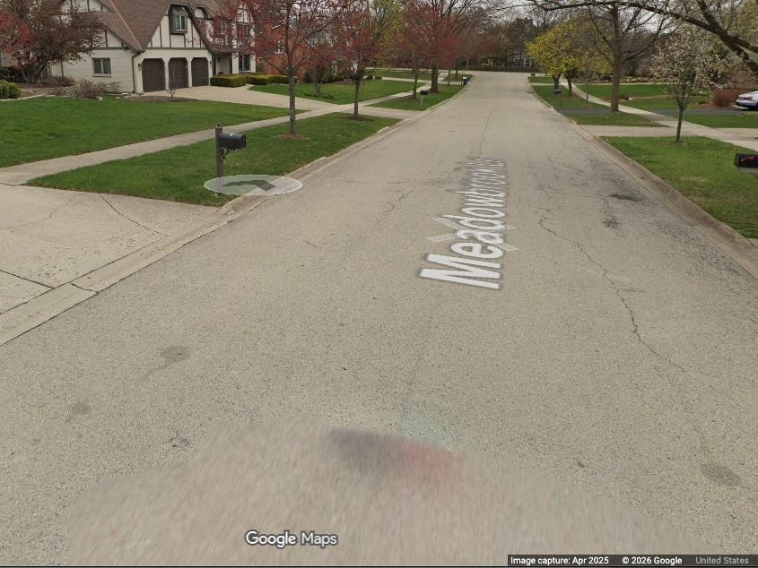 Meadowbrook Lane is among the eight Hinsdale streets slated for resurfacing this year. 