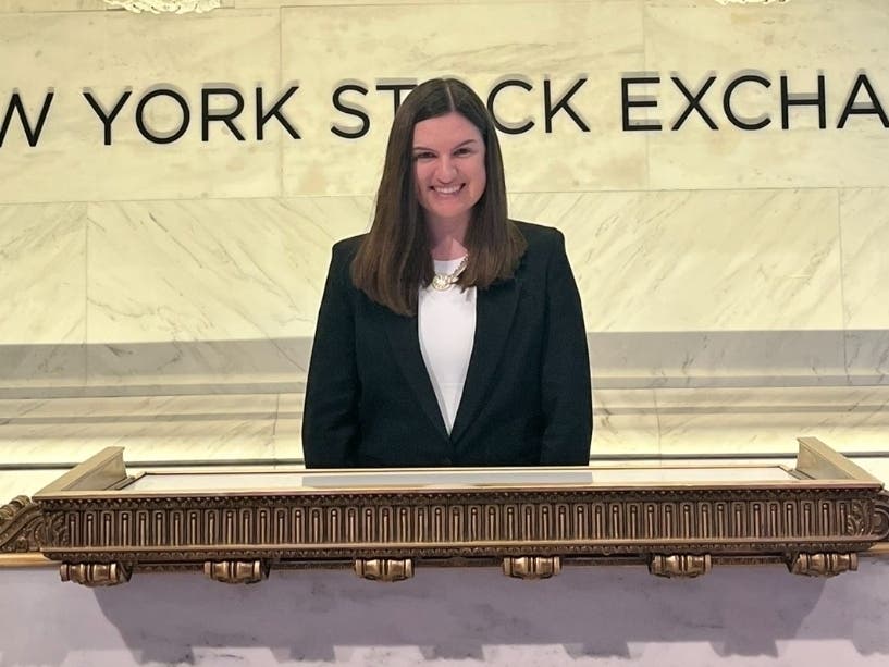 La Grange native Sarah Michaels recently spoke at the New York Stock Exchange as part of an investor event.