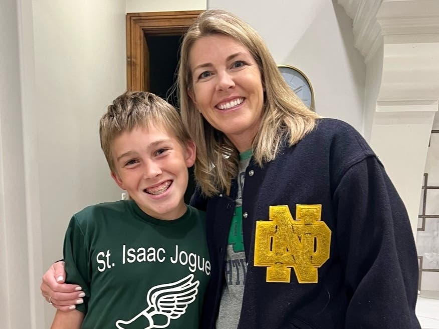Sean Richards is pictured with his mother, Kristine Richards. He was tragically killed in 2023.